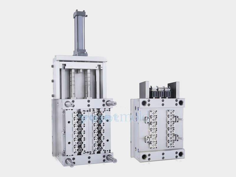 Cap mould unscrewing system