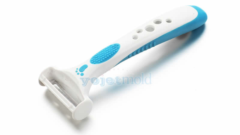 2 shot injection shaver handle