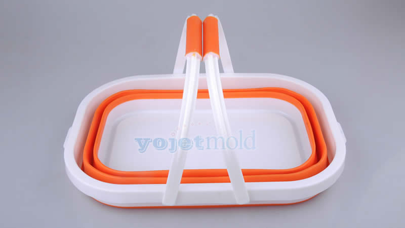 Double color foldable basket